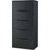 Interion® 30" Premium Lateral File Cabinet 5 Drawer Black