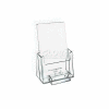 Global Approved 252922 Tri-Fold Brochure Holder W/ Business Card Pocket, 4" x 7.25"