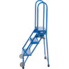 Side View of Folding Rolling Ladder