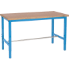 Global Industrial™ 60x30 Adjustable Height Workbench Square Tube Leg, Shop Top Square Edge Blue