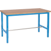 Global Industrial 60x30 Adjustable Height Workbench Square Tube Leg, Shop Top Square Edge Blue