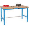60W x 30D Adjustable Height Workbench with Power Apron - Shop Top Safety Edge - Blue
																			