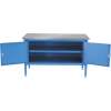 Global Industrial 60 x 30 Security Cabinet Bench - Stainless Square Edge
