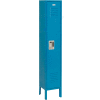 Global Industrial™ Infinity® Single Tier 1 Door Locker, 12"Wx15"Dx60"H, Blue, Unassembled