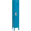 Global Industrial Infinity® Single Tier 1 Door Locker, 12"Wx15"Dx60"H, Blue, Unassembled