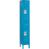 Global Industrial™ Infinity® Double Tier 2 Door Locker, 12"Wx15"Dx36"H, Blue, Unassembled