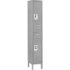 Global Industrial Infinity® Double Tier 2 Door Locker, 12"Wx18"Dx36"H, Gray, Unassembled