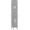 Global Industrial™ Infinity® Double Tier 2 Door Locker, 12"Wx12"Dx36"H, Gray, Assembled