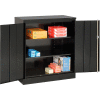 Tennsco Counter High Metal Storage Cabinet 1442-BLK - 36x18x42 Black