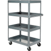Edsal ST9000 Multi-Level Steel Shelf Truck with 4 Shelves