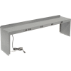 Global Industrial 254755B Workbench Power Riser W/ 6 Outlets, 96"W x 15"D, Gray