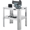 Global Industrial Adjustable Height Shop Stand, 16 Ga. 430 Stainless Steel, 24"Wx18"Dx18-24"H
