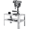 Global Industrial Adjustable Height Shop Stand, 16 Ga. 430 Stainless Steel, 36"Wx24"Dx18-24"H