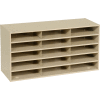 15 Compartment Steel Literature Sorter - 18"H Tan