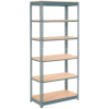 Global Industrial™ Heavy Duty Shelving 36"W x 12"D x 96"H With 6 Shelves - Wood Deck - Gray