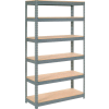 Global Industrial™ Extra Heavy Duty Shelving 48"W x 18"D x 60"H With 6 Shelves, Wood Deck, Gry