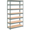 Global Industrial™ Extra Heavy Duty Shelving 48"W x 12"D x 84"H With 7 Shelves, Wood Deck, Gry