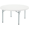Interion® 60" Round Plastic Folding Table, White
