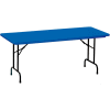 Correll Folding Table - Blow Molded - 24" x 48", Blue