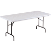 Correll Folding Table - Blow Molded - 24" x 48", Gray Granite
