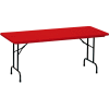 Correll Folding Table - Blow Molded - 30" x 72", Red