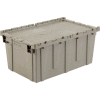 Global Industrial™ Shipping & Storage Container W/ Attached Lid, Gray, 27-3/16"x16-5/8"x12-1/2"