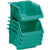 LEWISBins Fiberglass Hopper Bin SH1811-7 Stack And Nest 18"L x 11-1/2"W x 8"H Green - Pkg Qty 5