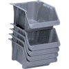 LEWISBins Fiberglass Hopper Bin SH1811-7 Stack And Nest 18"L x 11-1/2"W x 8"H Gray - Pkg Qty 5
