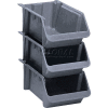 LEWISBins Fiberglass Hopper Bin SH2411-8 Stack And Nest 24"L x 11-1/2"W x 8"H Gray - Pkg Qty 5