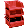LEWISBins Fiberglass Hopper Bin SH2416-8 Stack And Nest 24"L x 16-1/2"W x 8"H Red - Pkg Qty 5