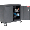 Sandusky Mobile Work Height Storage Cabinet TA2R462442 Double Door - 46x24x48, Charcoal
