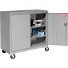 Sandusky Mobile Work Height Storage Cabinet TA2R462442 Double Door - 46x24x48, Gray
