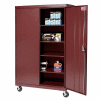 Sandusky Mobile Storage Cabinet TA4R462472 - 46x24x78, Burgundy