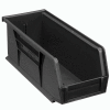 Global Industrial Plastic Stack & Hang Bin, 4-1/8"W x 10-7/8"D x 4"H, Black - Pkg Qty 12