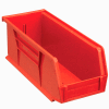 Global Industrial™ Plastic Stack & Hang Bin, 4-1/8"W x 10-7/8"D x 4"H, Red - Pkg Qty 12