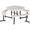 Lifetime® 44" Round Picnic Table with Swing-Out Benches