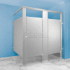 Stainless Steel Bathroom Partition Complete 2 In-Corner Compartment 72" Wide