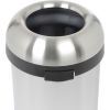 Large Diameter Opening of simplehuman Stainless Steel Open Top Waste Can, Bullet Open Top Waste Container