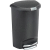 simplehuman® Semi Round Plastic Step Can - 13 Gallon Black
