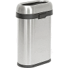Simplehuman® Stainless Steel Slim Oval Open Top Trash Can, 13 Gallon