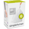 simplehuman® Trash Can Liner Code G - 8 Gallon, 17.5 x 28, 1.18 Mil, White, Pack of 240