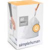 simplehuman® Trash Can Liner Code Q - 17 Gallon, 25.2 X 32.7, 1.18 Mil, White, Pack of 240