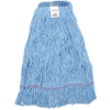 Global Industrial Small Blue Looped Mop Head, Narrow Band