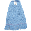 Global Industrial Medium Blue Looped Mop Head, Narrow Band