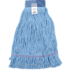 Global Industrial Medium Blue Looped Mop Head, Wide Band
