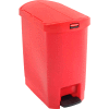 Rubbermaid® Slim Jim® 1883565 Plastic Step On Container, End Step 8 Gallon - Red
