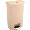 Rubbermaid® Slim Jim® 1883458 Plastic Step On Container, Front Step 13 Gallon - Beige