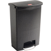 Rubbermaid® Slim Jim® 1883615 Plastic Step On Container, Front Step 24 Gallon - Black
