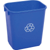 Global Industrial Deskside Recycling Wastebasket, 13-5/8 Quart, Blue