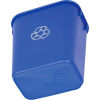 Global® 13-5/8 Qt. Plastic Recycling Wastebasket - Blue
																			